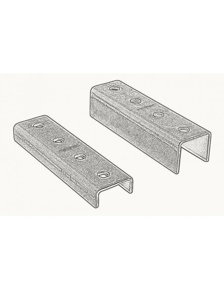 Conector Unión U Carril INOX "Strut"