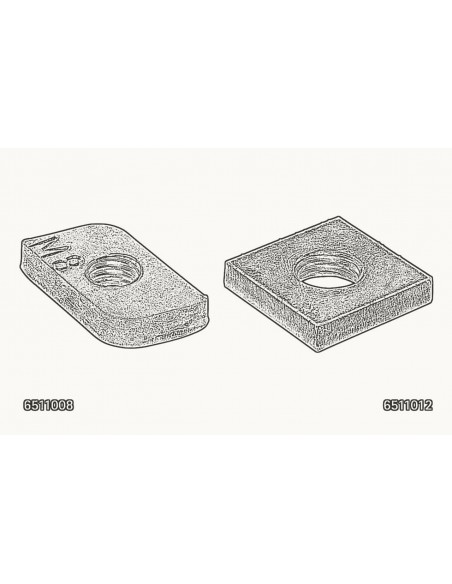 Tuercas Guia Standard para Carril "C" INOX